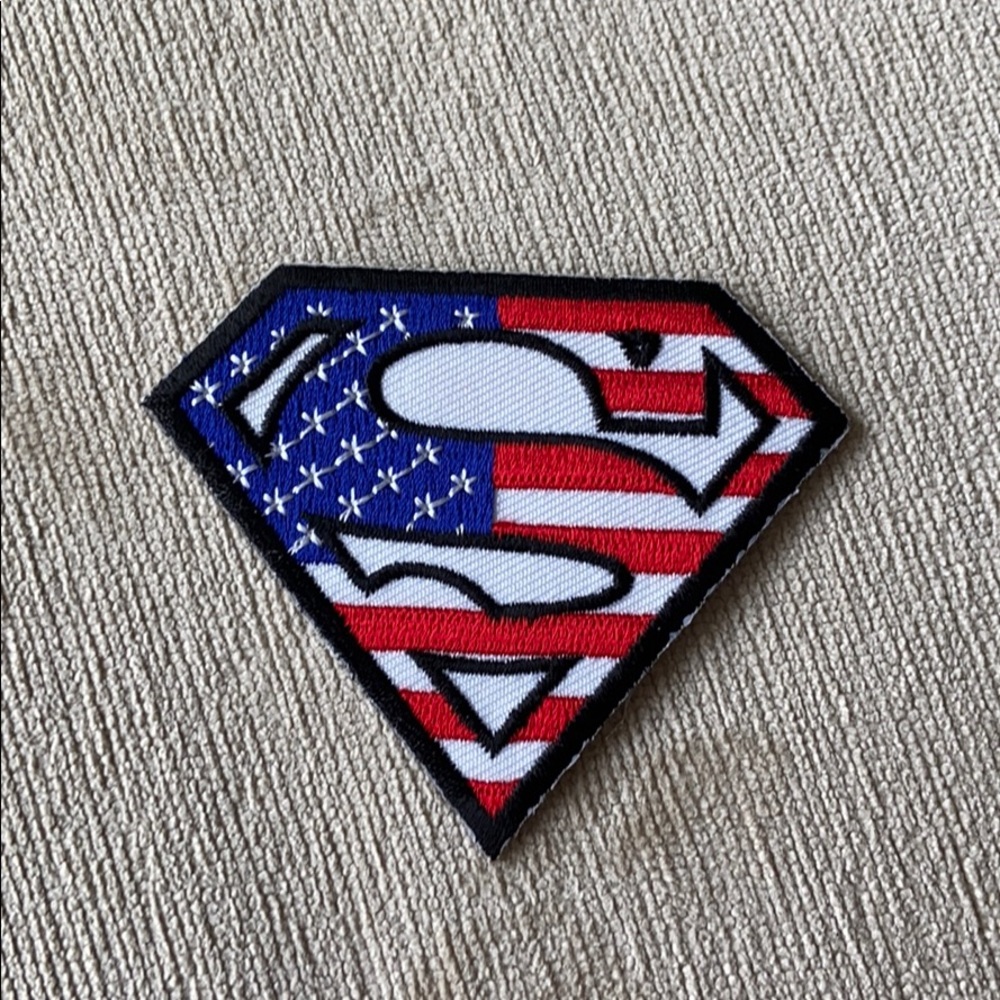 American Flag Superman Patch